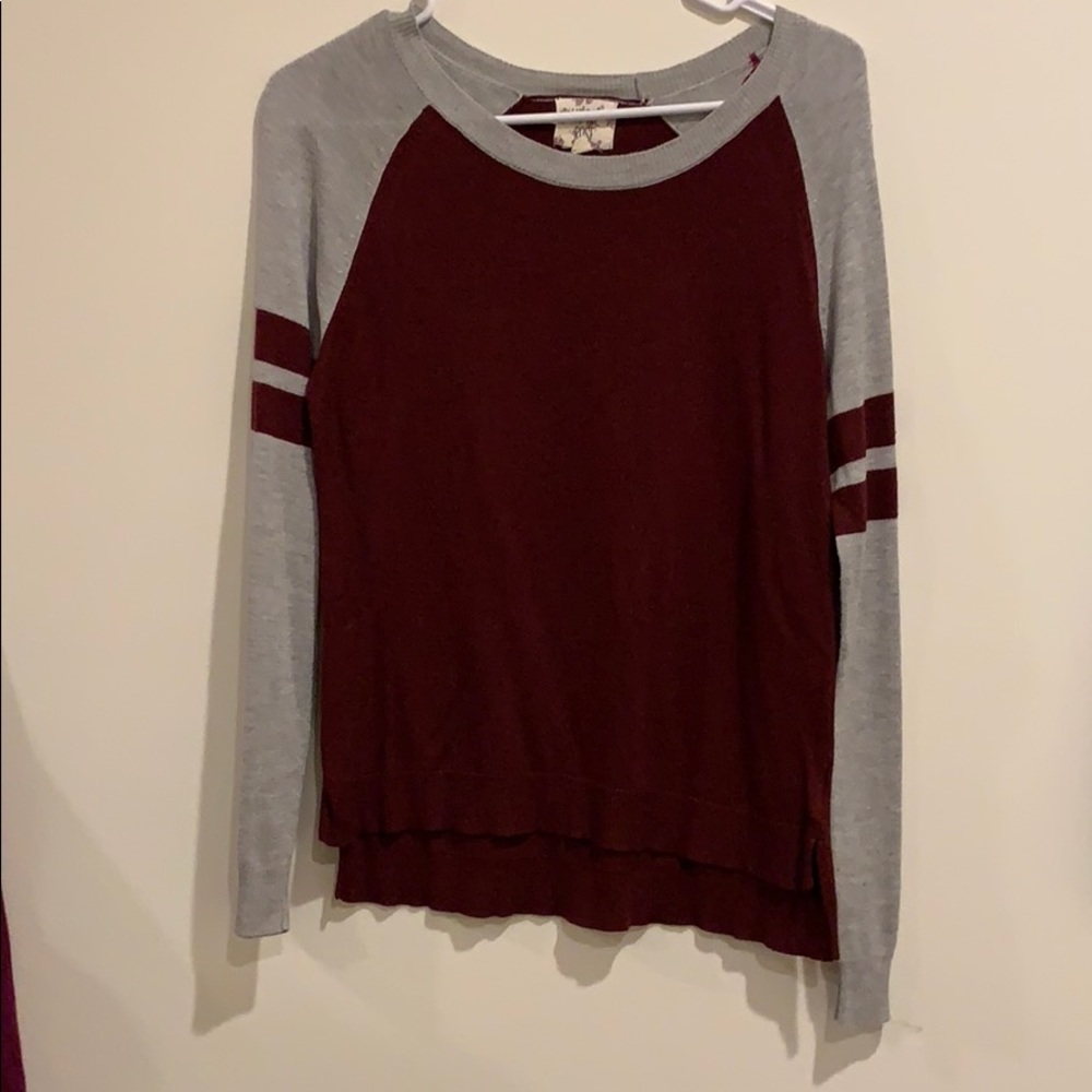Maroon/Grey Jersey Sweater